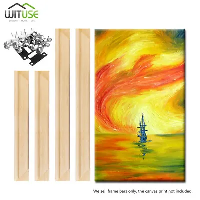 Pine Wooden Canvas Stretcher Assembly Strips DIY Frame Professional 8 -24  • £8.35