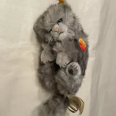 Vintage Steiff Young Cat “Jungkatze” Gray & White 074899 • $25