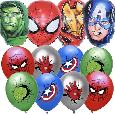 $15.99 • Buy 12 Pack Party Avenger Superhero Mylar Foil Balloons Birthday Party Decorations