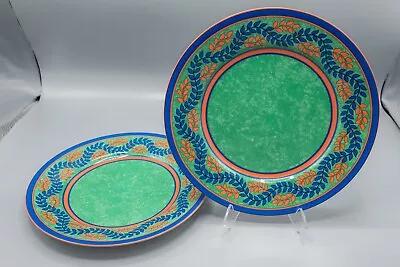 $140 • Buy Laure Japy Limoges Louisiane Vert Green Dinner Plate Pair 10  FREE USA SHIPPING