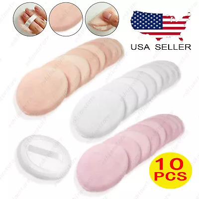 10PCS Set 2.36 Inch Powder Puff Cotton Cosmetic Soft Powder Makeup Puffs Pads • $6.95