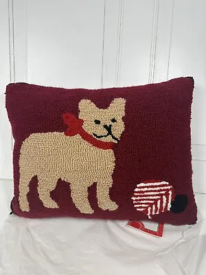 Martha Stewart Frenchie Pillow Decorative Throw Pillow Nwt 20x16 • $99.95