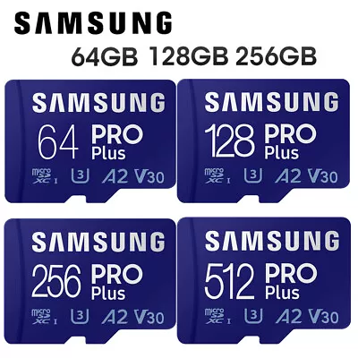 Micro SD Card 128G 256G 512G Samsung PRO Plus SDXC Class 10 Camera Memory U3 V30 • £7.99