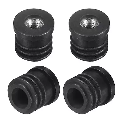 4Pcs Round Black Tube Inserts With M6 Thread For 16mm/0.63  OD Round Tube • $6.62