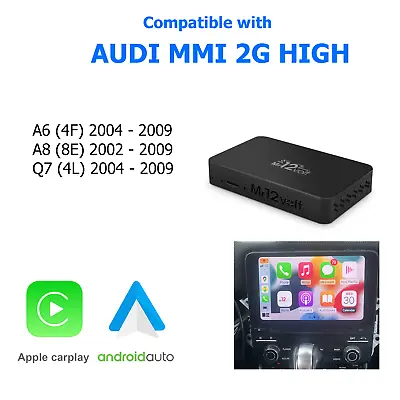 Wireless CarPlay  AA Mirror Link Video Interface Fits Audi A6 A8 Q7MMI 2G High • £329