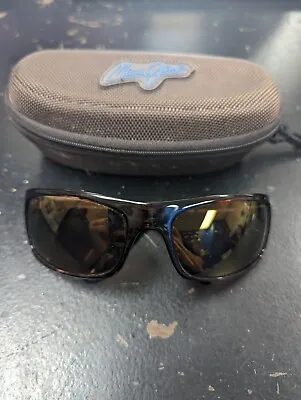 Maui Jim Sunglasses MJ202-10 Peahi Brown Wood Grain Frames Brown Lenses  • $109.98