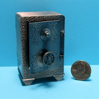 Dollhouse Miniature Metal Replica Old Fashion Bank Store Safe DDL9638 • $8.99