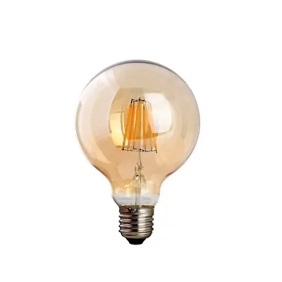Vintage Dimmable E27 LED Light Bulb Decorative Industrial Edison Bulbs G95 8W • £6.89