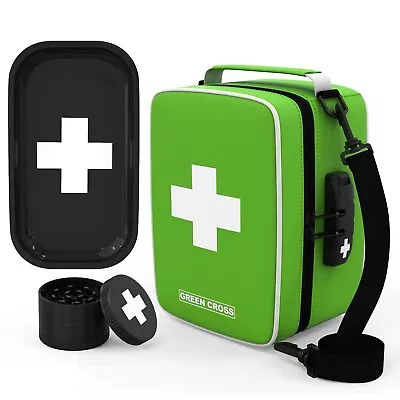 GREEN CROSS Medicine Bag W/ Combination Lock Crossbody Bag • $29.99