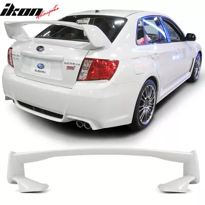 Fits 08-14 Subaru Impreza WRX STI Style Rear Trunk Spoiler Painted #37J White • $339.99