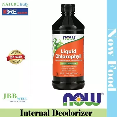 NOW Foods Liquid Chlorophyll Natural Mint  16 Fl Oz (473 Ml) Exp 06/2027 • $23.88