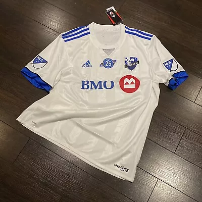 NWT! 2017-18 Montreal Impact Adidas Jersey Mens XL White 25th Anniversary Patch • $71.85