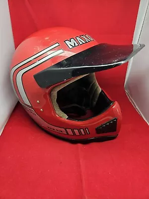 Vintage Red Maxon Ram Air Helmet Size Large With Visor • $45