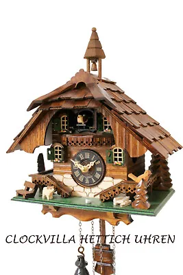 Cuckoo Clock Black Forest Quartz German Wood Batterie House Style Music  New • $194