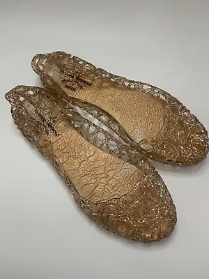 Vivienne Westwood Anglomania + Melissa Glitter Sparkle Flat Jellies Shoes • $30