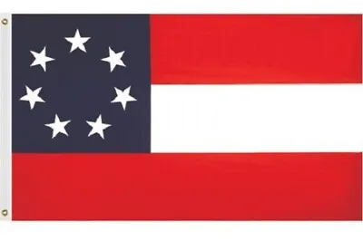 3x5 1st National Stars & Bars 7 Printed 210D Nylon Flag 3'x5' Grommets • $8.88