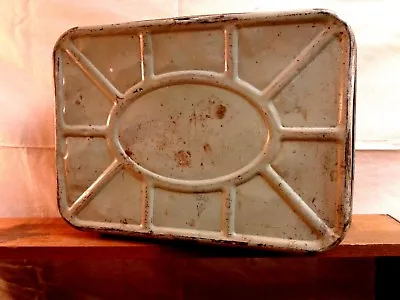 Vintage Metal Bread Box Tin Hoosier Green Rich Patina  • $25.75