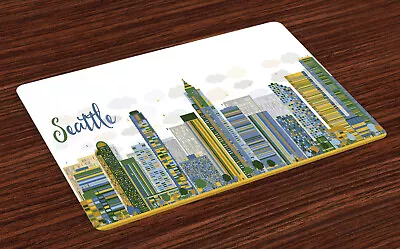 £14.99 • Buy Seattle Skyline Place Mats Set Of 4 Computer Graphics