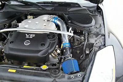 BCP BLUE 03-06 350Z G35 FX35 3.5L V6 Short Ram Racing Intake + Filter For Nissan • $44