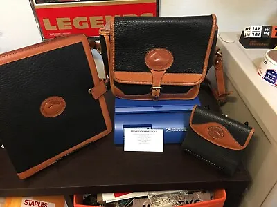 Vintage Dooney And Bourke Black Bag Wallet And Planner GUC • $225