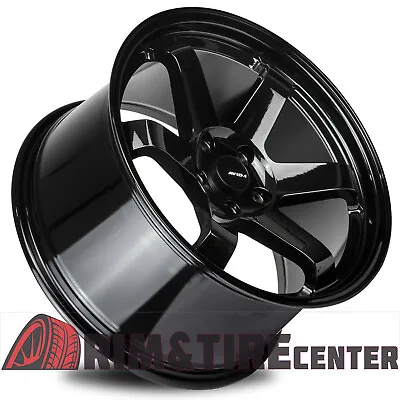 Avid1 AV06 18x8.5 +35 18x9.5 +38 5x114.3 Gloss Black Supra 300zx S2000 IS250 RX8 • $904