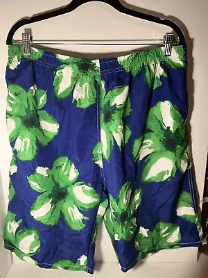 B Split Blue Green  Swim Trunks • $18