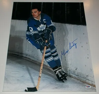 George Armstrong Signed Toronto Maple Leafs 16x20 Photo Psa/dna  Authentic Coa • $199.99