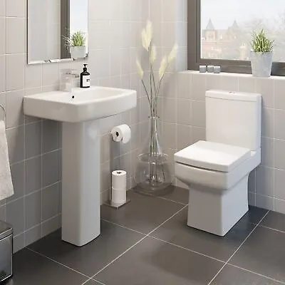 £199 • Buy Close Coupled Toilet And Basin Sink Set Bathroom Modern Cloakroom Ceramic Suite