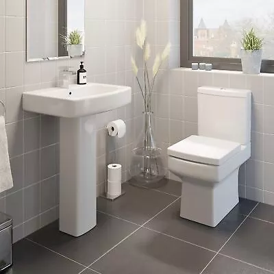 £199 • Buy Close Coupled Toilet And Basin Sink Set Bathroom Modern Cloakroom Ceramic Suite