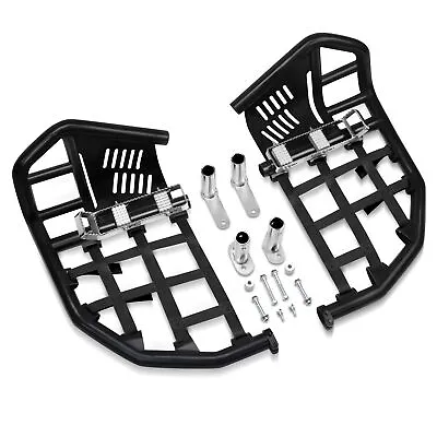 Fit YFZ 450R 450X YFZ450R YFZ450X Nerf Bars Pro Peg Black Bar With Black Nets • $169.54