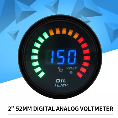 52mm Digital Analog LED Electronic Auto Car Voltage Gauge Volt Meter Smoked 12V • $16.77