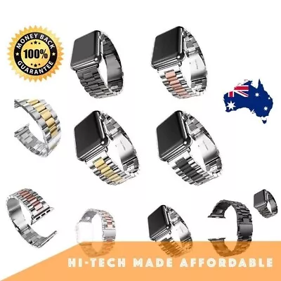 $29 • Buy Stainless Steel Link Bracelet Strap Band For Apple Watch Series 8 7