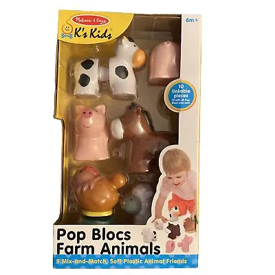 Melissa & Doug Pop Blocs Farm Animals Learning Toy • $19.92