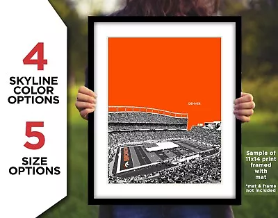 EMPOWER FIELD MILE HIGH STADIUM Photo Picture DENVER BRONCOS Skyline 5 Sizes V2 • $10.95