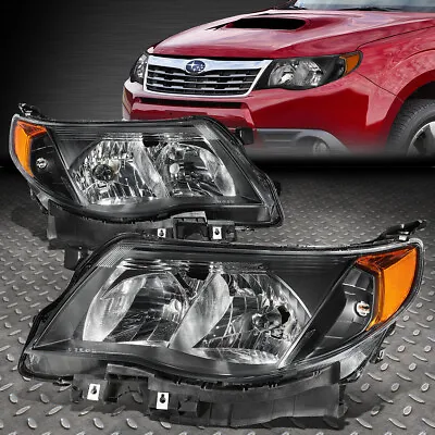 For 09-13 Subaru Forester Oe Style Black Housing Amber Corner Headlight Lamps • $166.88