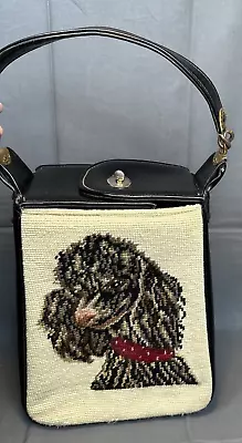 Vintage Large Needlepoint Poodle Handbag ***USED WITH WEAR • $80.50