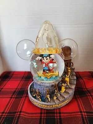 Disney Mickey Sorcerer Apprentice Musical Snow Globe With Box • $49.99