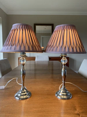 £59 • Buy Pair Of Laura Ashley Bedside Lamps With Silk Shades