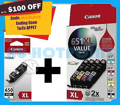 Canon PGI-650XL/CLI-651XL 5x HY INK SET 651VP-IP8760/MG5560/MG5660/MG6460/MG6660 • $145.38