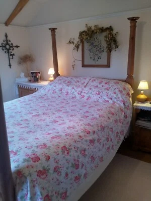 £19.99 • Buy 100% Cotton IKEA Cath Kidston Take On White And Red Roses Double Duvet Cover Set