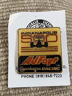 77th Indianapolis 500 - Aj Foyt Copenhagen Racing 1993 Lapel Hat Pin Collectors • $15.99