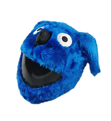 Funny Heeds Full Face Motorcycle Helmet Cover Crazy Motorbike Blue Dog Case • $38.90