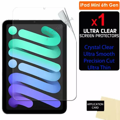 1x Apple IPad Mini 6 6th Gen 2021 8.3  ULTRA CLEAR Screen Protector Cover Guards • £2.29