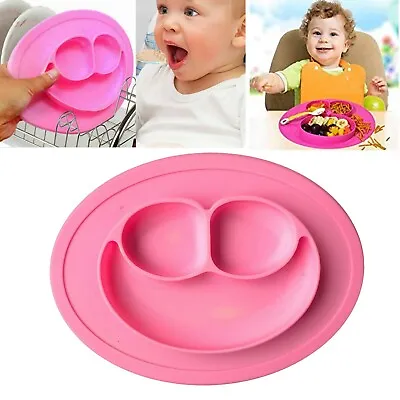 Baby Feeding Silicone Bowl Snack MatSuction Plate 27cm Placemat Kids Food Tray • £4.99