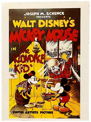 Postcard Mickey Mouse Movie:  The Klondike Kid  From Walt Disney New Excel Con • $3