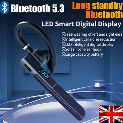 Wireless Bluetooth Headset Mobile Phone Hands Free Earpiece For Samsung IPhone • £9.99