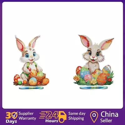 DIY Diamond Painting Desktop Ornaments Kit For Office Decor (Easter Egg Bunny) ☘ • £21.59
