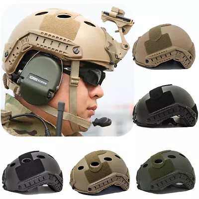 Outdoor Airsoft Paintball Tactical Military Gear Combat Fast Helmet Cover Tools~ • £16.79