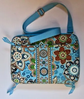 Vera Bradley Turquoise Hard Shell Tablet IPad Case Crossbody Shoulder Bag EUC • $9.95