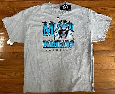 Majestic Miami Marlins MLB Baseball T-shirt Men’s Sz 2XL New W/ Tags! • $11.99